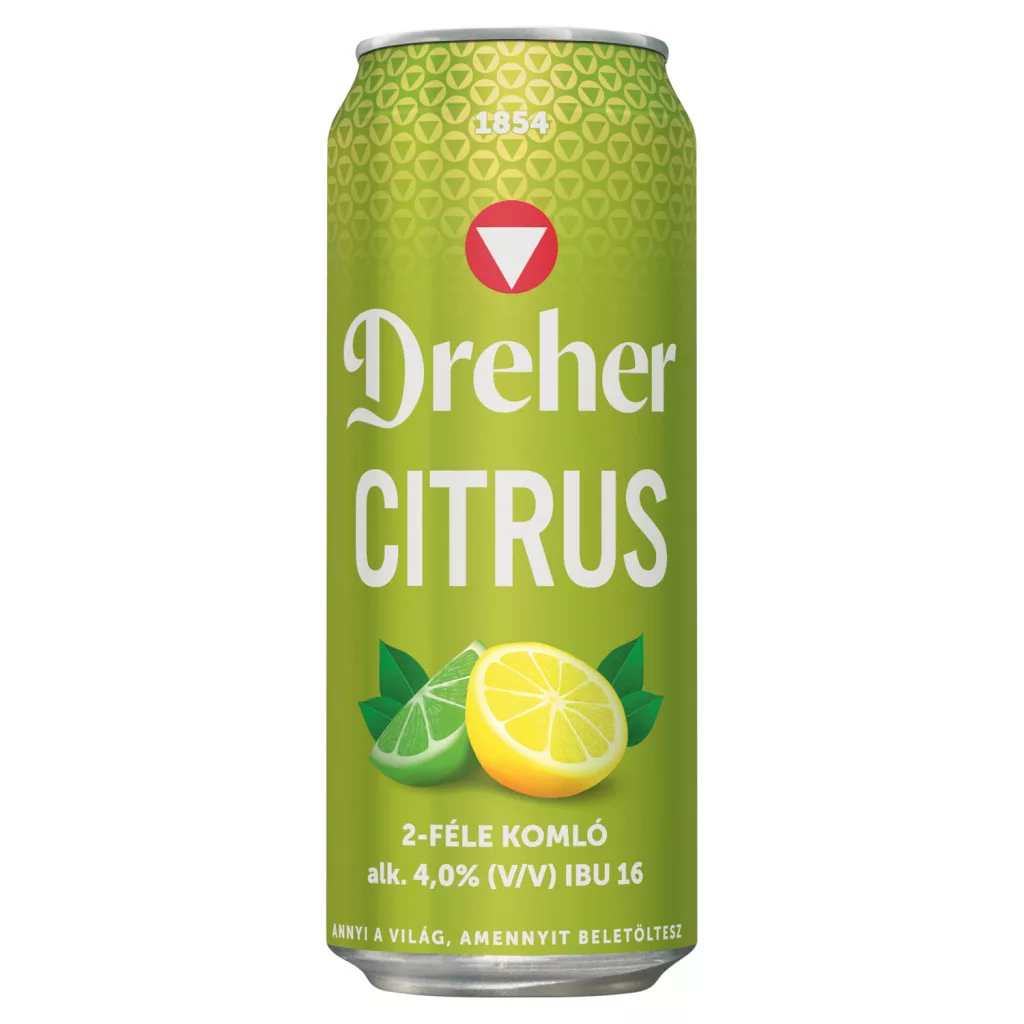 Dreher Citrus világos sör és citrus ízű ital keveréke 4%