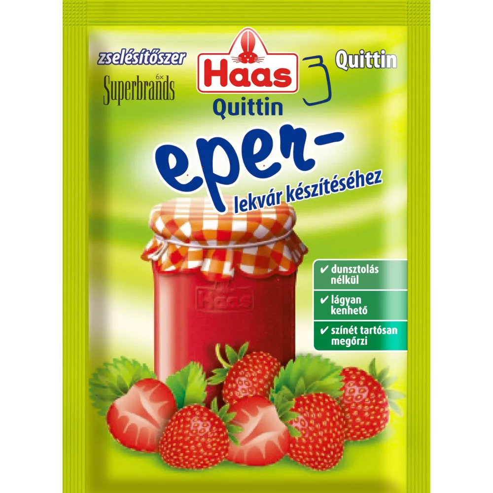 Haas Quittin zselésítőszer eperlekvár készítéséhez
