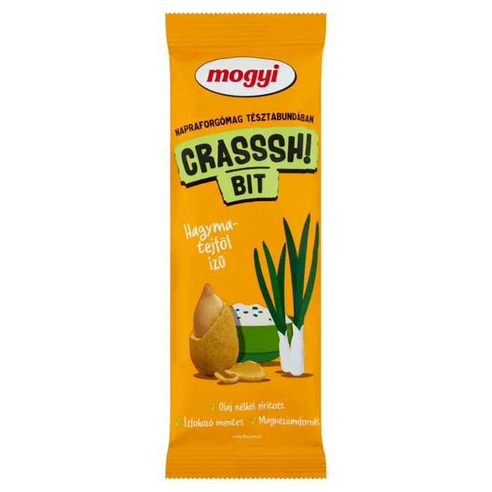 Mogyi Crasssh! Bit napraforgómag hagyma-tejföl ízű tésztabundában