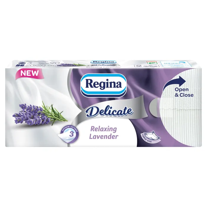 Regina Delicate papírzsebkendő -os 3 rétegű Lavender Fsc