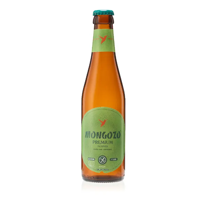 Mongozo belga sör Premium Pilsener 5% gluténmentes üveges