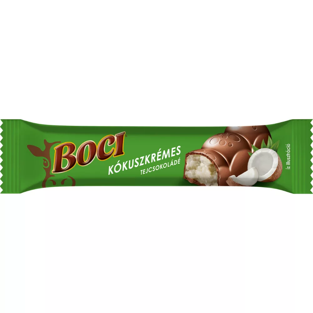 Boci tejcsokoládé szelet kókuszos töltelékkel