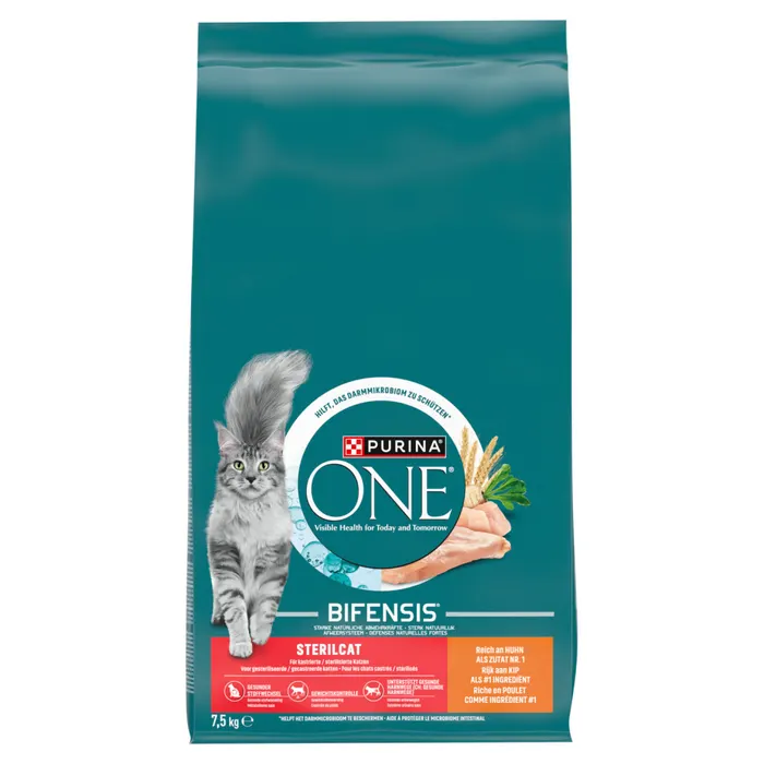 Purina One száraz macskaeledel Sterilcat csirkében és búzában gazdag