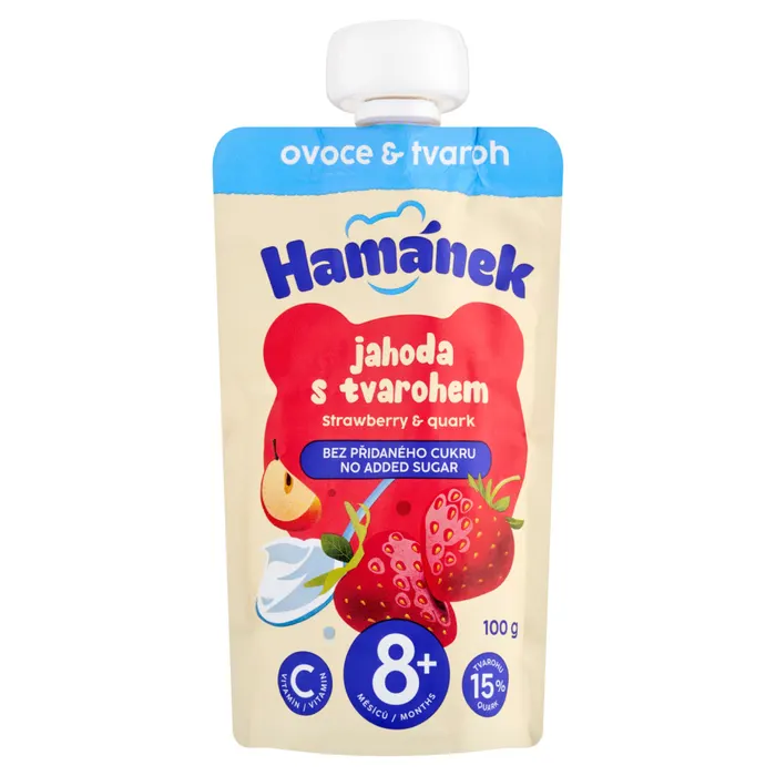 Hamánek bébi desszert alma eper túró tasakos 6hó+