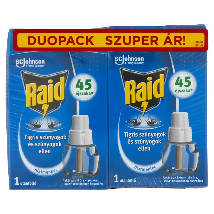 Raid elektromos párologtató ut. 45éj illatmentes Duo