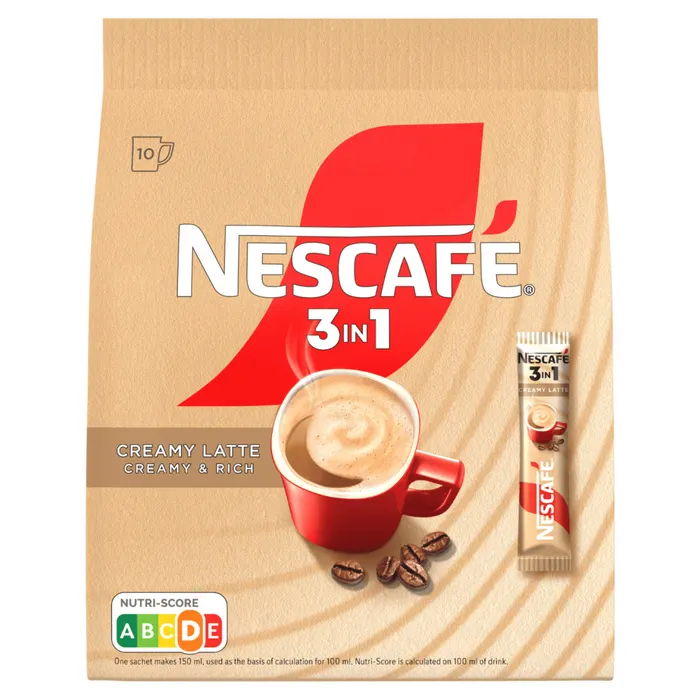 NESCAFÉ 3in1 Creamy Latte azonnal oldódó kávés italpor tejporral és cukorral