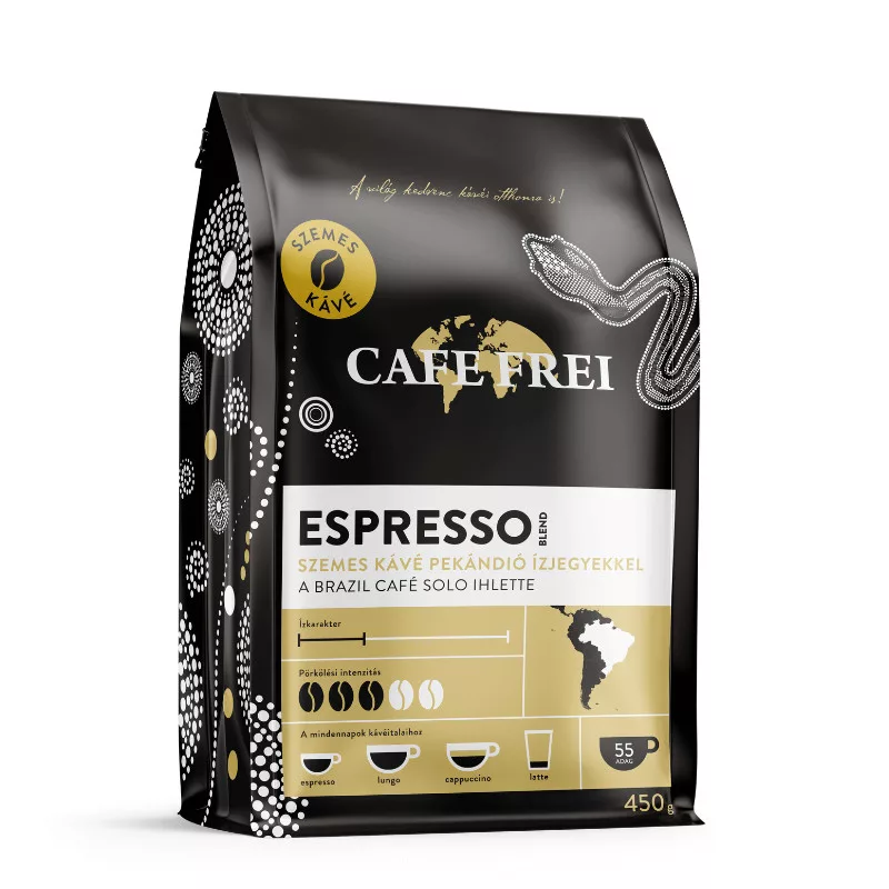 Café Frei kávékeverék Espresso pekándió ízjegyekkel szemes
