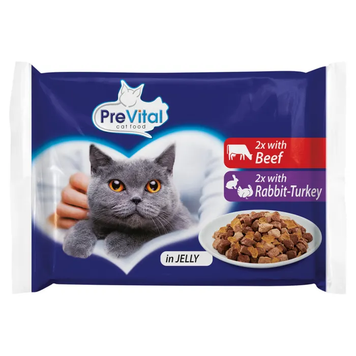 PreVital teljes értékű állateledel felnőtt macskák számára aszpikban