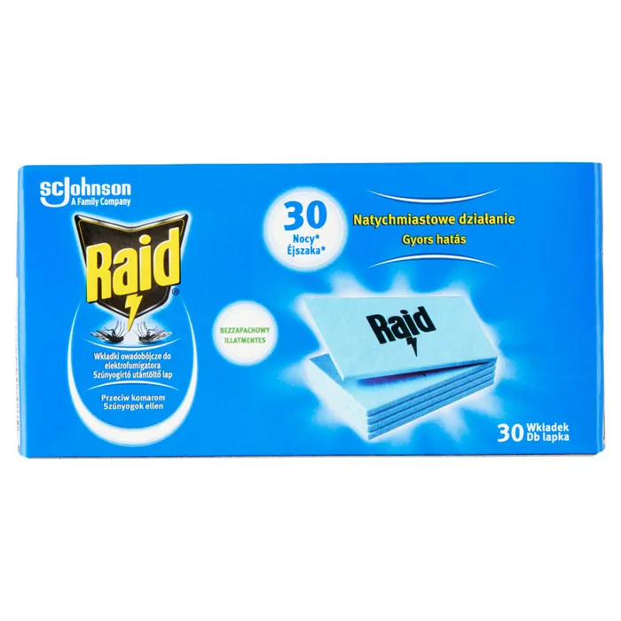Raid illatmentes szúnyogirtó utántöltő lap