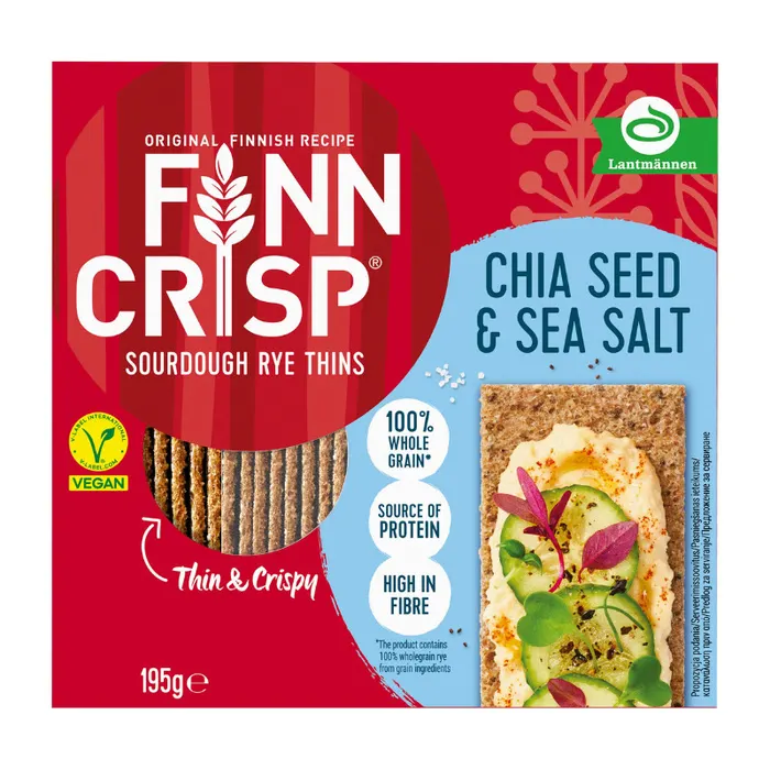 Finn Crisp ropogós kenyér chia maggal és tengeri sóval