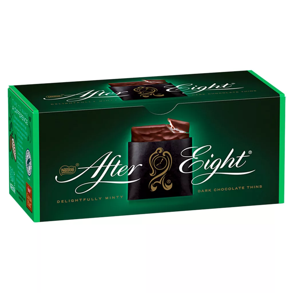 After Eight étcsokoládéval mártott mentolízű fondant lapocskák
