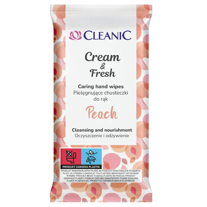 Cleanic frissítő törlőkendő -os Peach