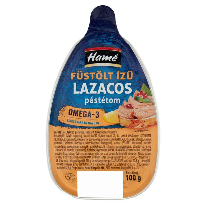 Hamé füstölt ízű lazacos pástétom