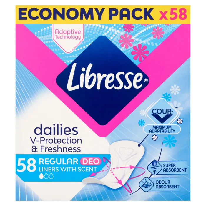 Libresse Dailies V-Protection & Freshness Regular Deo illatosított tisztasági betét