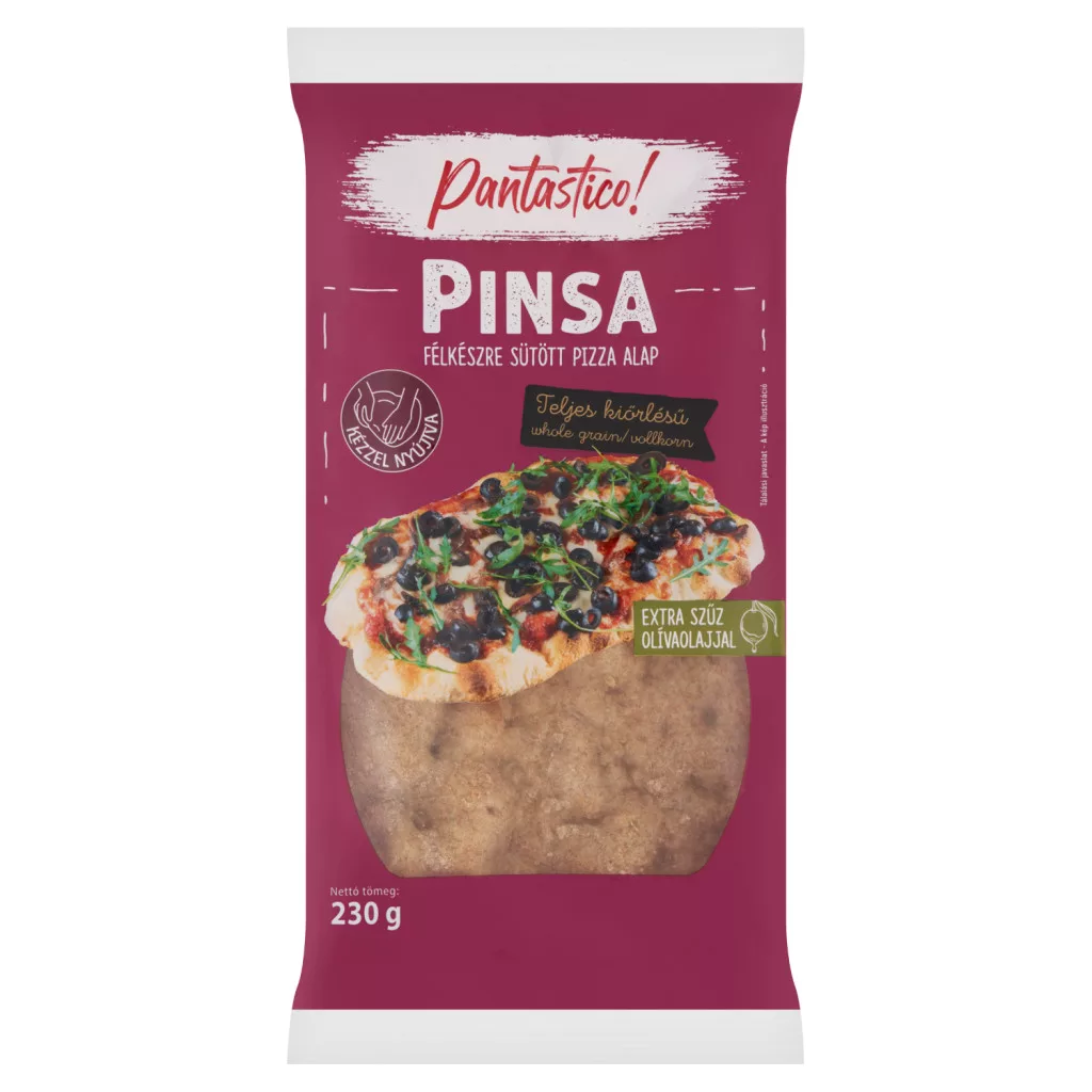 Pantastico! Pinsa teljes kiőrlésű félkészre sütött pizza alap