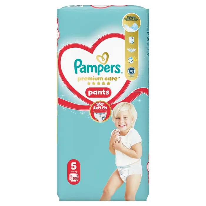 Pampers Premium Care Bugyipelenka, Méret: 5 Pelenka, 11kg-17kg