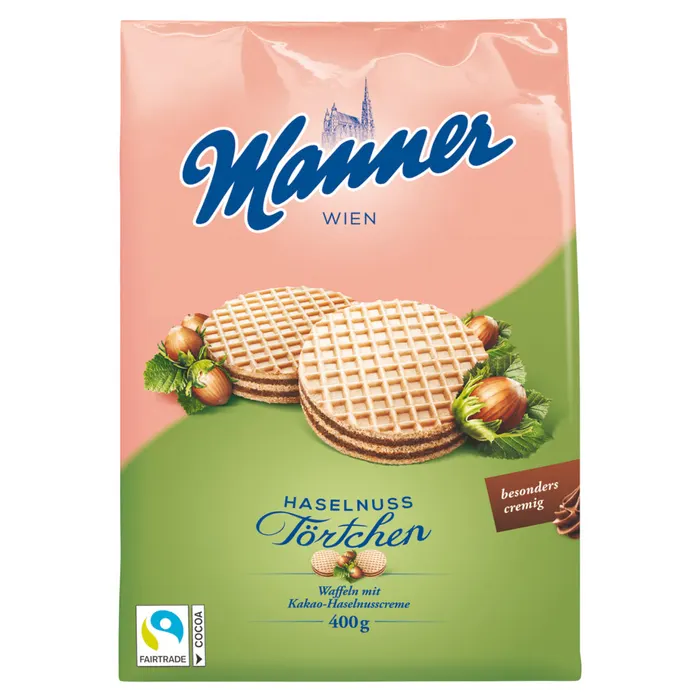 Manner kakaós-mogyorókrémmel töltött ostya