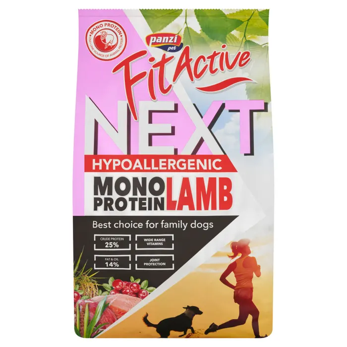 FitActive Next száraz kutyaeledel Hypoallergenic Mono Lamb with cranb.