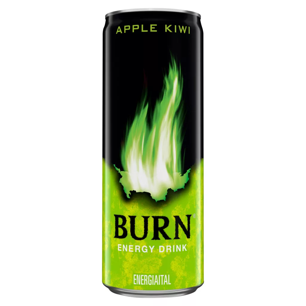 Burn szénsavas alma-kivi ízű ital koffeinnel