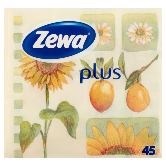 Zewa Plus napraforgó mintás szalvéta 1 rétegű