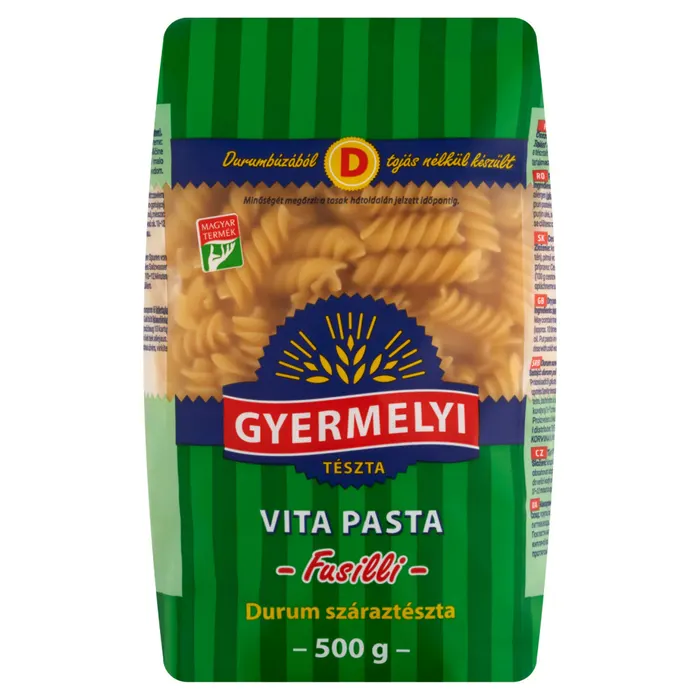 Gyermelyi Vita Pasta Fusilli durum száraztészta