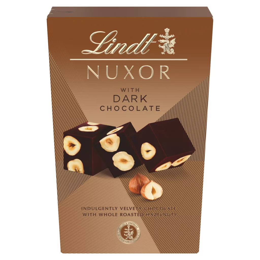 Lindt Nuxor gianduja mogyorós étcsokoládé egész mogyoróval