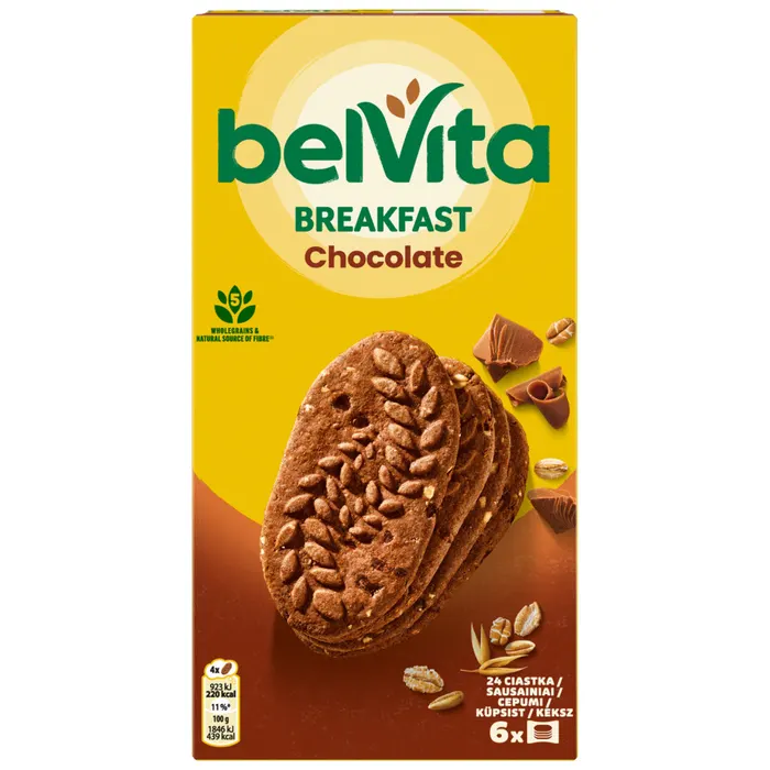 Belvita kakaós, gabonás keksz csokoládédarabokkal