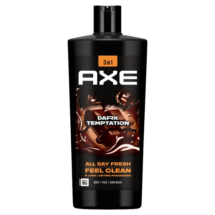 AXE FIFA Dark Temptation 3 in 1 tusfürdő testre, arcra, hajra