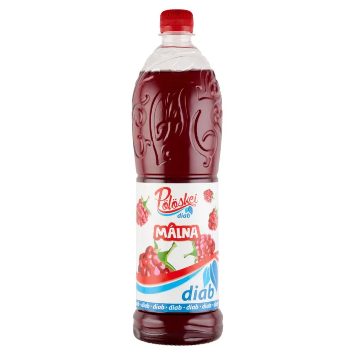 Pölöskei Diab málna ízű szörp édesítőszerekkel