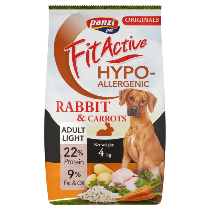 Panzi Fit Active Adult Light Hypoallergenic nyúl teljesértékű eledel felnőtt kutyák részére