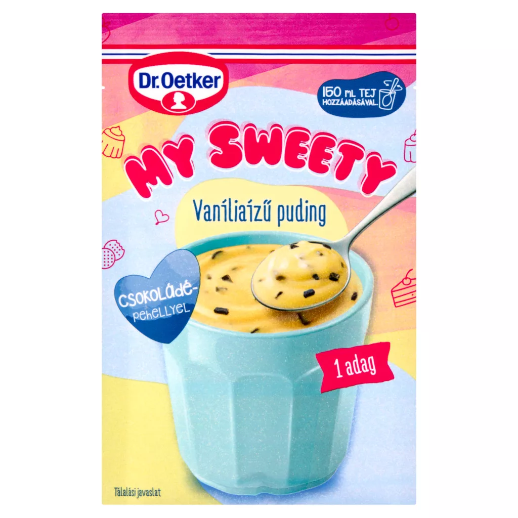 Dr. Oetker MY SWEETY instant pudingpor vaníliaízű csokoládépehellyel